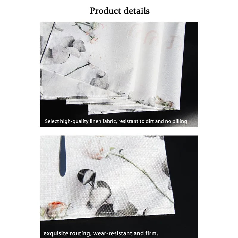 2pcs African Inspired Washable Fabric Placemats for Dining Table - Swirls, Camels, and Lady with Jug Print Multicolor