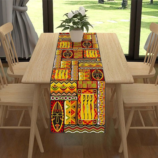 African Totems Table Runners Party Decorations African American Kwanzaa Black History Month Juneteenth Kitchen Table Decor