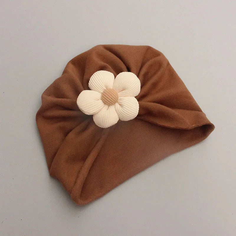 0-12M Infant Accessories Cute Flower Spring Autumn Cotton Newborn Baby Bebe Girl Hat Socks Two Pieces Set