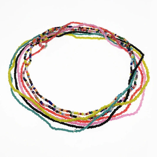 10pcs/Set Sexy Summer Waist Bead Chains African Belly Beads Colorful Beach Bikini Body Belly Chain Elastic Jewelry Women Girls