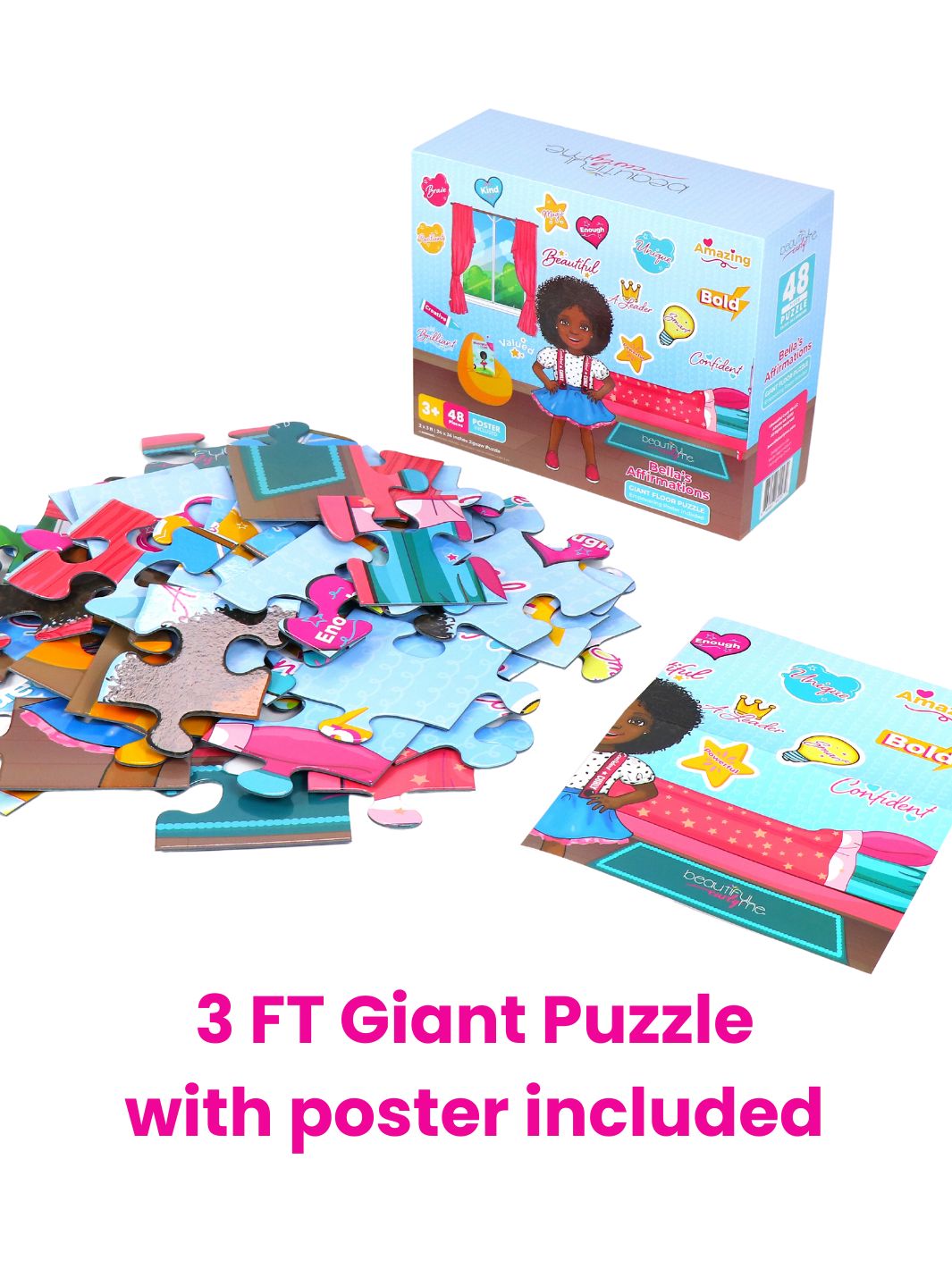 Bella's Affirmations 3 foot Giant 48-piece Puzzle & Poster