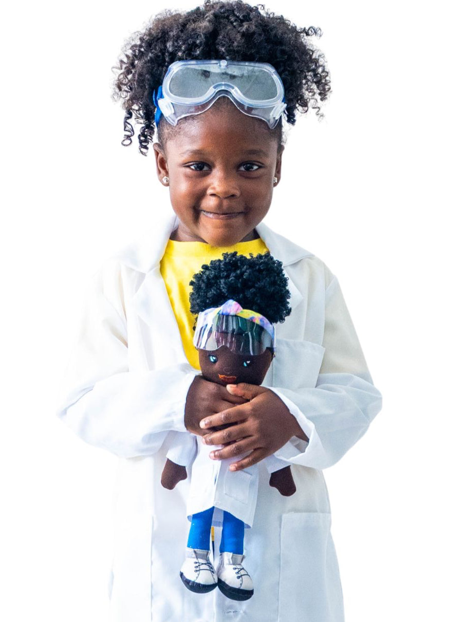 Beautiful Curly Me Binta Scientist 14 inch Plush Doll