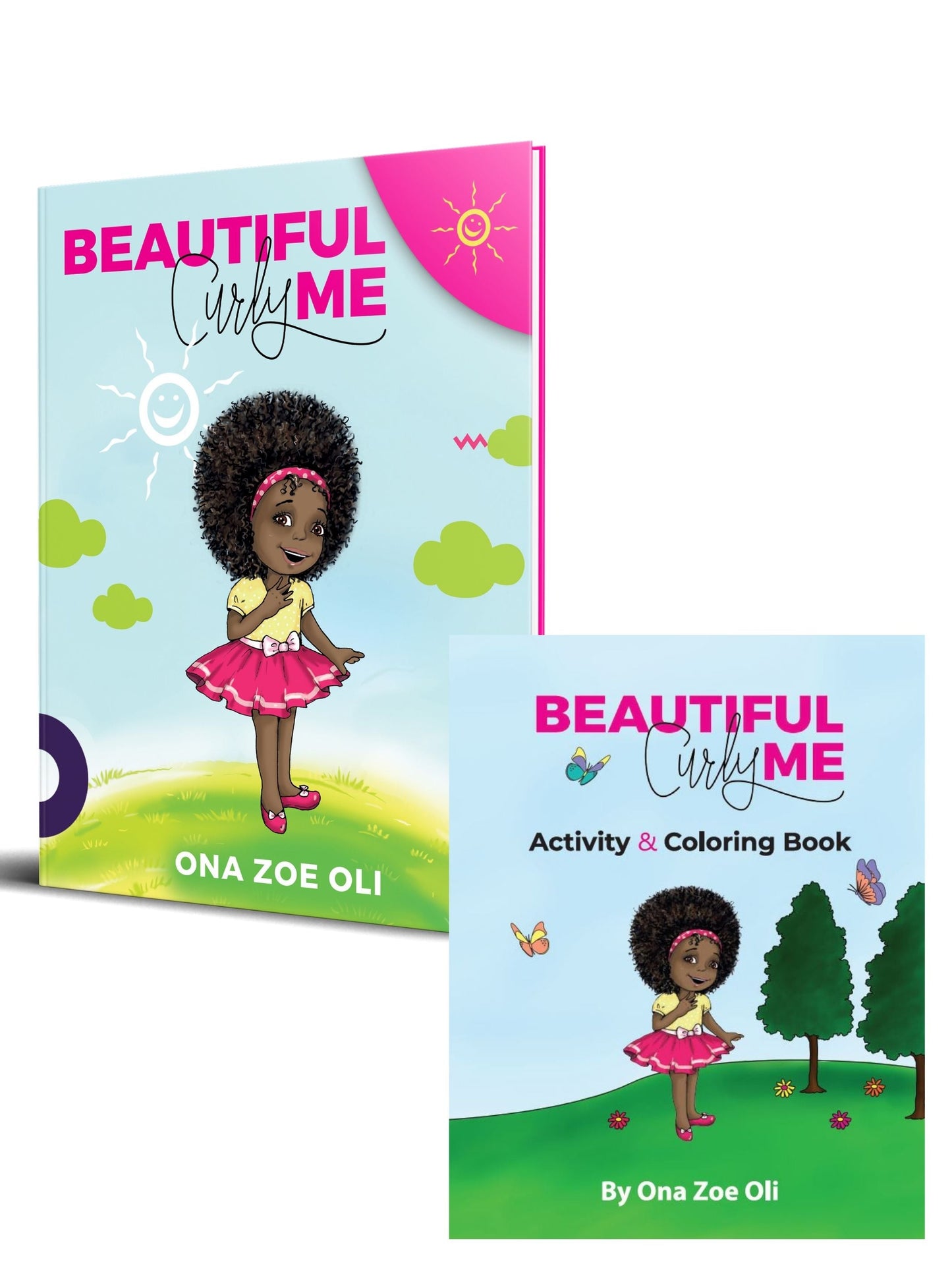 Beautiful Curly Me Book and Coloring Book Set